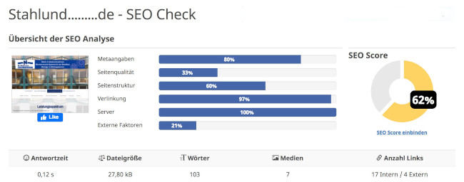 Der Website Check bringt die Tatsachen aller Websiten ans Licht. Unser Webcheck ist ein anerkannter Website Check Ihrer Webseite der Defizite aufdeckt