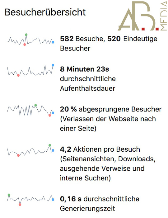 Der long term website check zeigt auch das Besucherverhalten als Qualitätsmerkmal einer Webseite Besucherverhalten im Website Check beim Langzeit Webcheck Ihrer Webseite