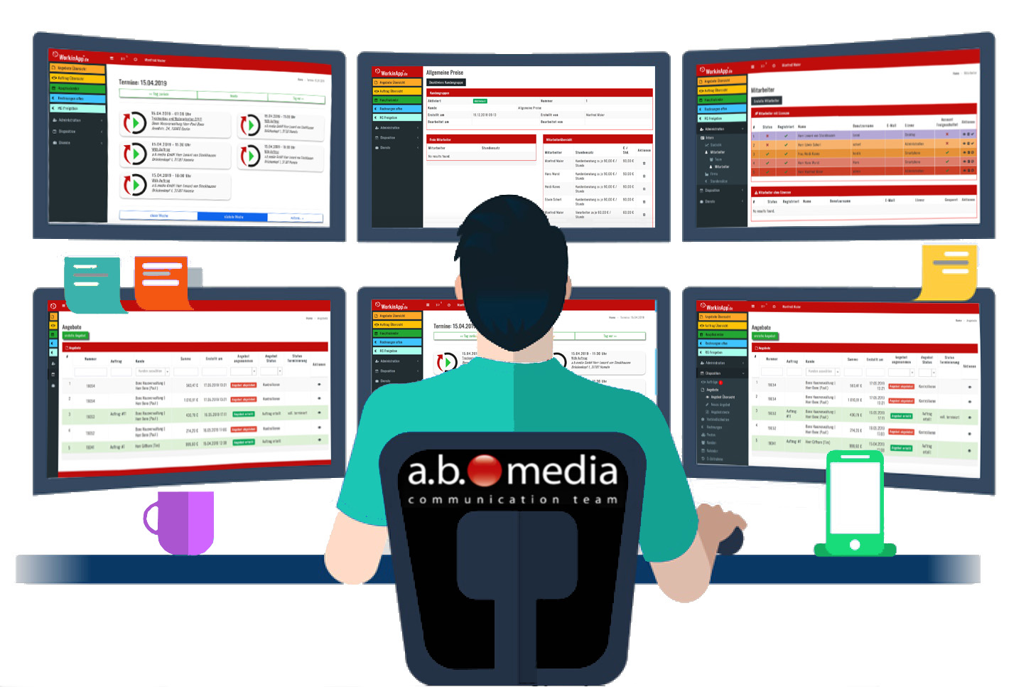 Individuelle Software Lösungen mit Datenbanktechnologie und API, Service und Support IT-Notdienst verfügbar, zuverlässig, schnell und preiswert